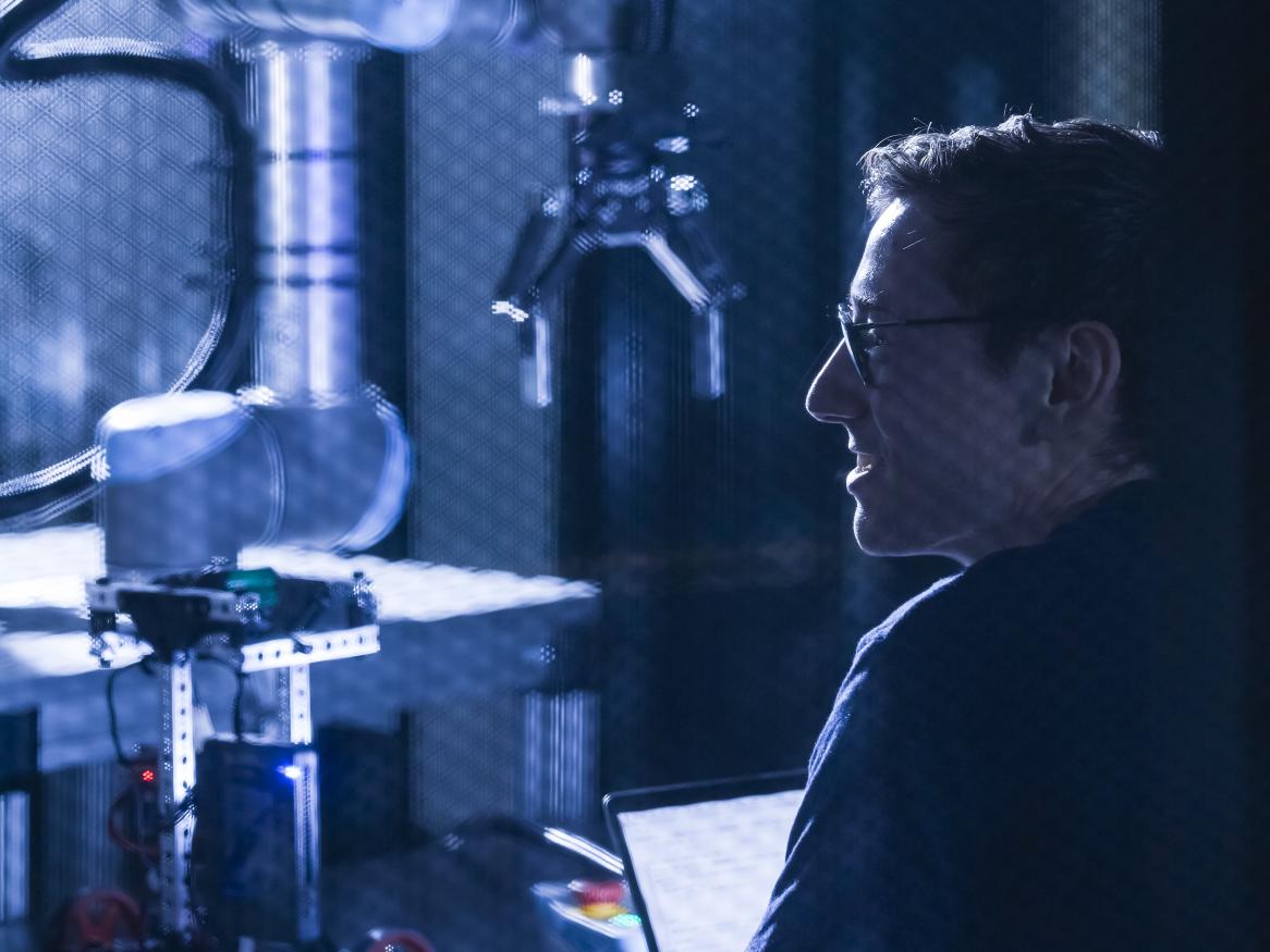 Researcher in office