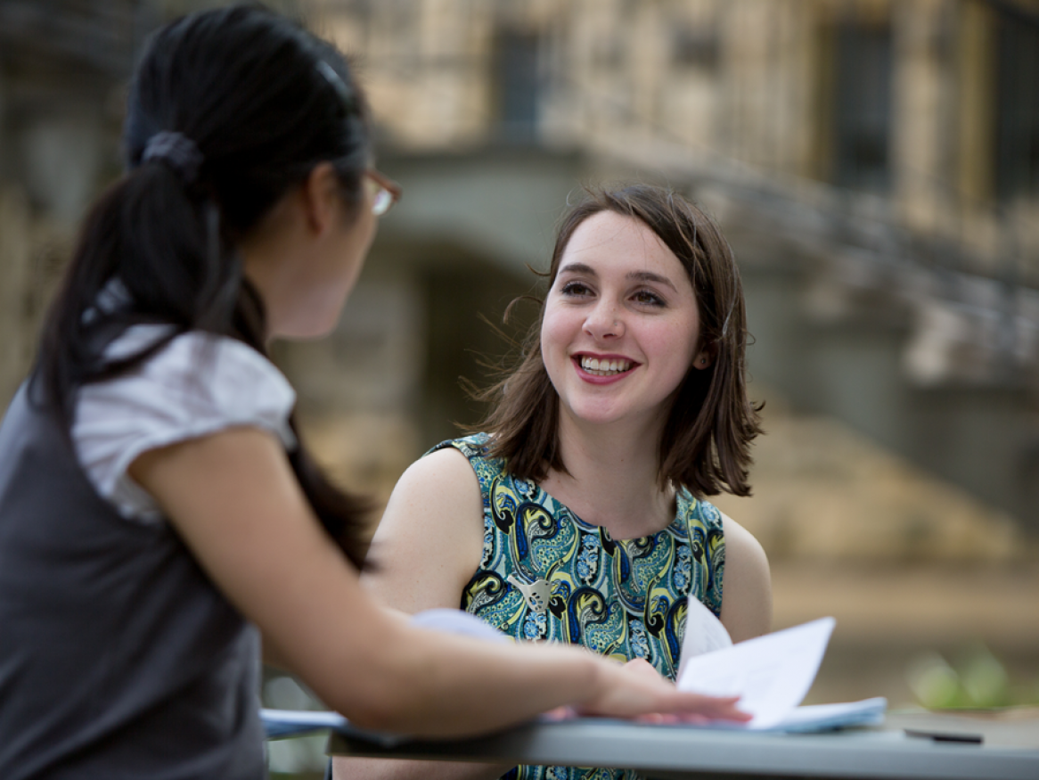 Students studying together at Eynesbury College